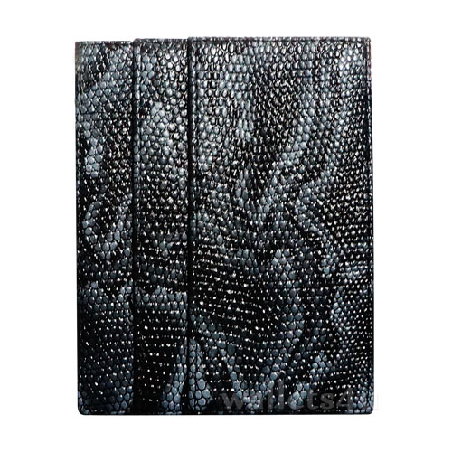 Magic Wallet, snake leather black, multi card - MC0285